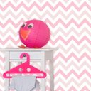 Ver imagem 1 de Papel de Parede Adesivo Lavável G0016 Chevron Rosa bebê e branco