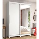 Ver imagem 2 de Guarda-roupa com Espelho 2 Portas e Pés Royale Branco Acetinado - Gelius Móveis