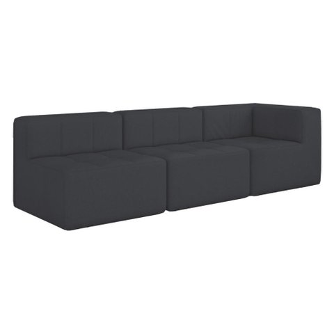 Sofá Modulado 3 Lugares 231cm Espuma D33 Multimóveis Cr45359 Grafite