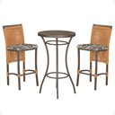 Ver imagem 1 de Mesa Bistrô e 2 Banquetas Roma Marrom Corda Náutica Estofado 6 Trama Original