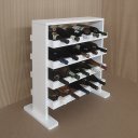 Ver imagem 7 de Adega Decorativa Piso Prateleira para Vinhos e Bebidas 20 Garrafas Branco Laca