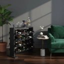 Ver imagem 2 de Adega Decorativa Piso Prateleira para Vinhos e Bebidas 20 Garrafas Preto Laca