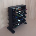 Ver imagem 4 de Adega Decorativa Piso Prateleira para Vinhos e Bebidas 20 Garrafas Preto Laca