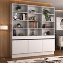 Ver imagem 2 de Armário/Estante Escritório 3 Portas Multimóveis MP7001 Branco/Preto