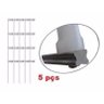 Haste Estrela Ferro Cerca Eletrica 4 Isoladores 75cm Kit 5pç - 1