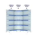 Ver imagem 2 de Kit 2 Gôndolas New Premium 1,70m Branca Parede 40/30 + Canto 40/30