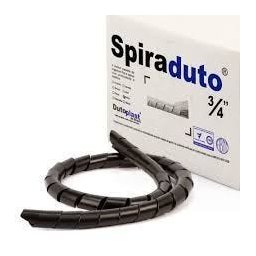 Organizador de Fios e Cabos Espiral 3/4 5Mt Preto - 1