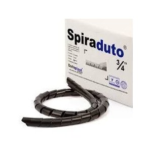 Organizador de Fios e Cabos Espiral 3/4 5Mt Preto