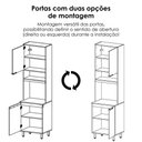 Ver imagem 5 de Cozinha Armario 5 Peças 260 cm Paneleiro Balcao com Tampo Ravena Freijo Off Acetinado Poliman