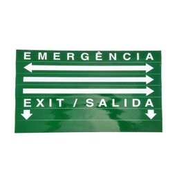 Kit 10x SINALIZAÇÃO SAÍDA SEGURIMAX PREMIUM FACE UNICA VERDE + SELETOR + ADESIVO - 3