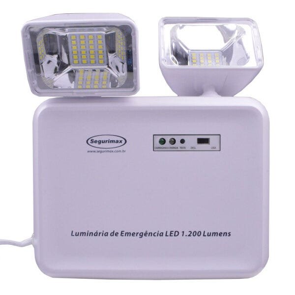 Kit 30x Luminária Emergência Segurimax Led 2 Farois 1200 Lumens - 4