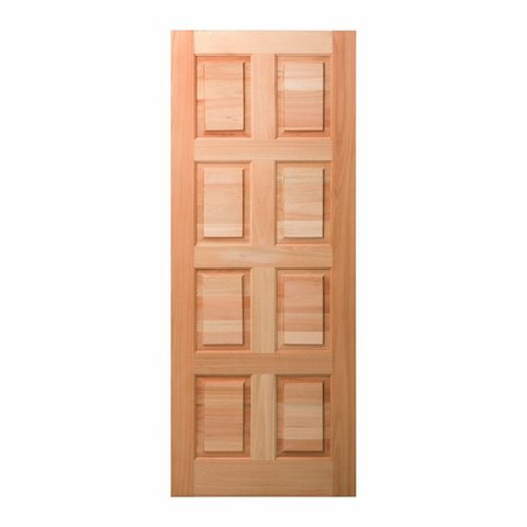 Folha de Porta Maciça em Eucalipto Acabamento Natural 210x70cm PM46 Custom Cruzeiro Portas