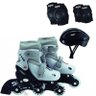 Patins Roller Mor Row Com Kit De Proteção Do Tam P 30 Ao 33 - 4