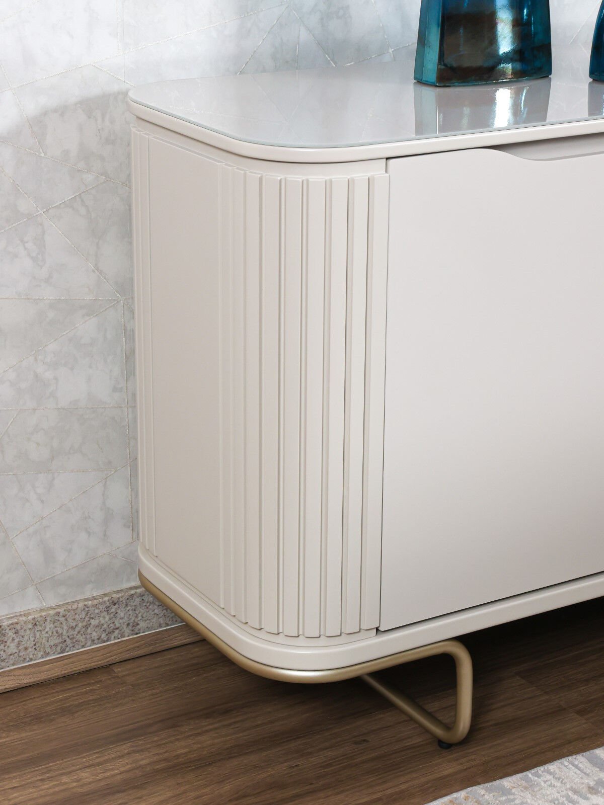 Buffet Liege 220 Cm Off White Fosco C/ Champanhe - 2