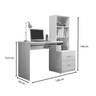 Escrivaninha Livreiro Office Cristal Cor Nature Branco Mobili - 3