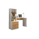 Ver imagem 2 de Escrivaninha Livreiro Office Cristal Cor Nature Branco Mobili