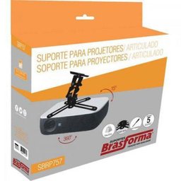 Suporte de Teto para Projetor Sbrp757 Preto Brasforma - 2