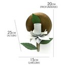 Ver imagem 1 de Arandela de Parede Interna Rústica de Ferro Artesanal com Flor - Branco