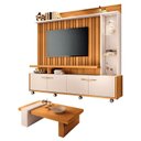 Ver imagem 1 de Estante Home Theater Titan e Mesa de Centro Luna Cinamomo Off White – Hb Móveis