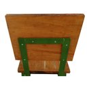 Ver imagem 3 de Banco Alto de Madeira e Ferro Barato para Decoração de Cozinha - Verde Escuro