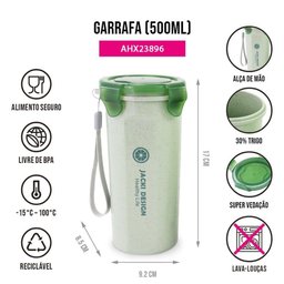 Kit de Marmita e Garrafa Elementos Jacki Design-analise Verde - 4