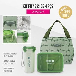 Kit de Marmita e Garrafa Elementos Jacki Design-analise Verde - 2