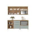 Ver mais imagens de Kit Cozinha Modulada 6 Peças Marquesa 2aéreos+3balcões+1ilha C6p02 Nature Verde