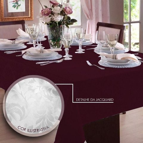 Toalha de Mesa Jacquard 4 Lugares | Admirare - Carmim