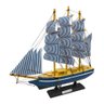 Miniatura Barco Navio de Madeira Veleiro Decorativo – 15cm - 1