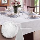 Ver imagem 1 de Toalha de Mesa Retangular em Jacquard 8 Lugares | Admirare - Branca