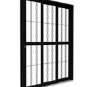 Ver imagem 1 de Porta de Aço de Correr Lateral 3 Folhas com Grade Mosaico 213x150cm Riobras Aço Pronto