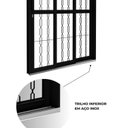 Ver imagem 5 de Porta de Aço de Correr Lateral 3 Folhas com Grade Mosaico 213x150cm Riobras Aço Pronto