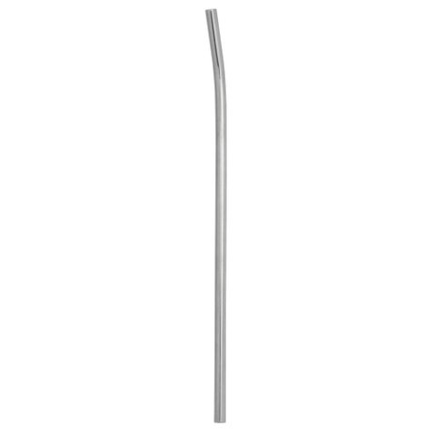 Canudo de Aço Inox Reutilizável Ecológico Curvado 6,3mm 21cm