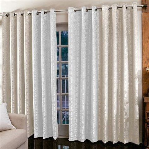 Cortina Jacquard Bicolor 6 x 2,5 m para sala/quarto | Admirare - Champagne