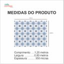 Ver imagem 1 de Vinil Adesivo Piso Box Banheiro Ladrilho P&b Colacomigo 1,20 X 0,80 Metros