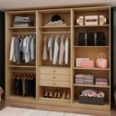 Ver imagem 1 de Closet Casal Infinity 3 Gavetas 7 Prateleiras Savana - Genialflex