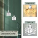 Ver imagem 4 de 5 Pendente Cristal para Quarto Metal Prateado G9 Bet43