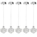 Ver imagem 1 de 5 Pendente Cristal para Quarto Metal Prateado G9 Bet43