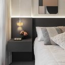 Ver imagem 6 de 5 Pendente Cristal para Quarto Metal Prateado G9 Bet43