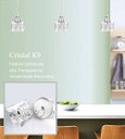 Ver imagem 2 de 5 Pendente Cristal para Quarto Metal Prateado G9 Bet43