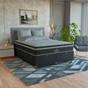 Ver imagem 3 de Cama Box Baú Queen Preto + Colchão Paris Molas Ensacadas Suede Preto/preto