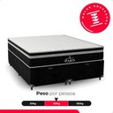 Ver imagem 7 de Cama Box Baú Queen Preto + Colchão Paris Molas Ensacadas Suede Preto/preto