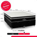 Ver imagem 6 de Cama Box Baú Queen Preto + Colchão Paris Molas Ensacadas Suede Preto/preto