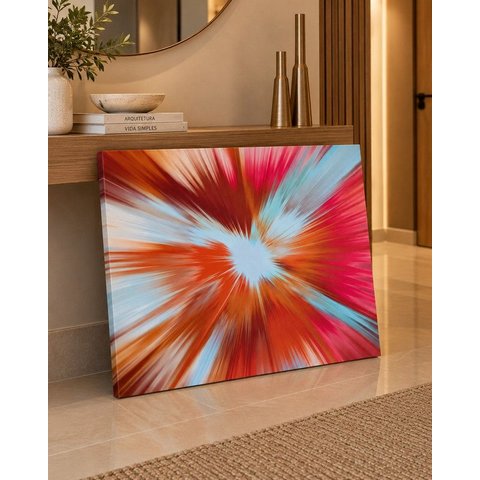 Quadro Abstrato Radial Colorido 50x75