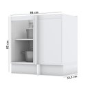 Ver imagem 2 de Balcão Canto Reto 01 Porta Americana Branco Nature Henn