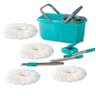 Mop Premium Limpeza prática Mor Cesto Inox e 4 Refil Esfregão - 1