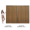 Ver imagem 6 de Guarda-roupa Casal Madesa Apolo 4 Portas de Correr - Rustic