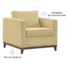 Poltrona Decorativa Aspen 01 Lugar Suede Marfim - 6