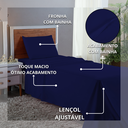 Ver imagem 5 de Jogo de Lençol Solteiro 400 Fios 3 Peças Toque Macio Aveludo Cama Infantil:azul Marinho