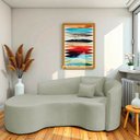 Ver imagem 1 de Recamier Curvo Orgânico 200cm 3 Lugares Lado Esquerdo para Sala de Estar Bouclé Londres